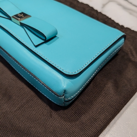 Kate Spade turquoise clutch - Picture 3 of 12